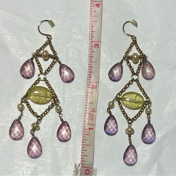 MONET Chandelier Earrings - Picture 5 of 5